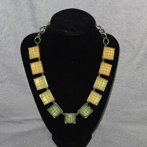 Statement Yellow and Green Necklace